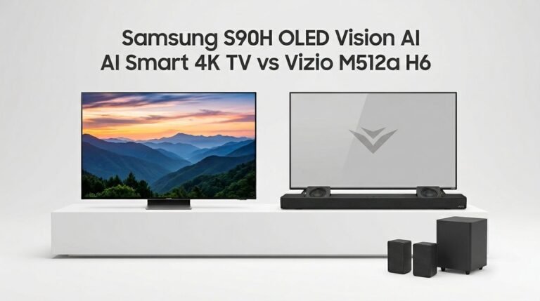 Samsung S90H OLED Vision AI Smart 4K TV vs Vizio M512a H6